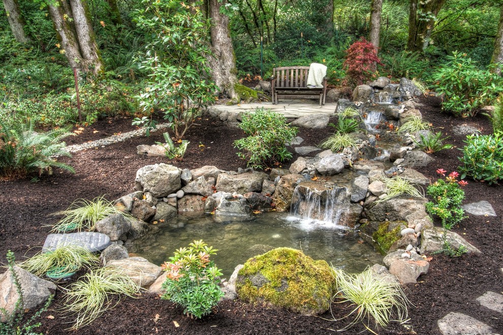 A beautifully restored pond in The Columbia River Gorge Oregon and Washington